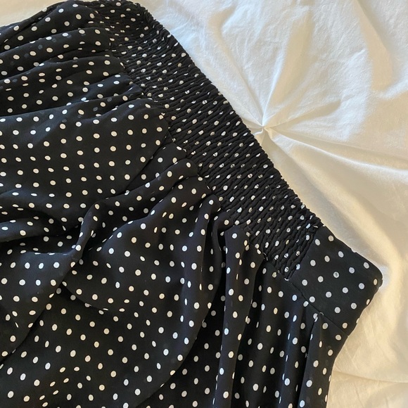 Philosophy black and white polka dot A-line flouncy lightweight skirt size m - Picture 4 of 7
